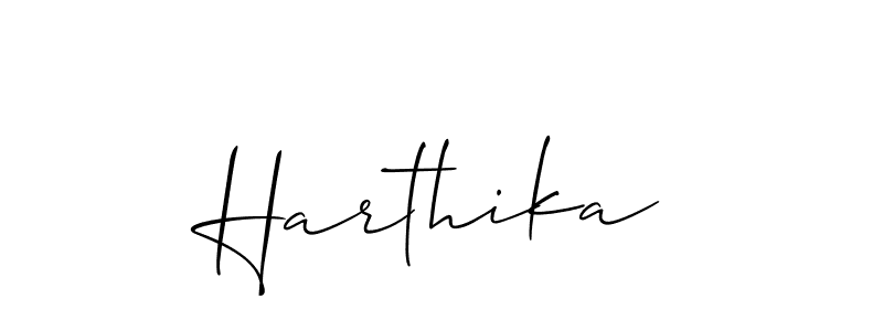 How to Draw Harthika signature style? Allison_Script is a latest design signature styles for name Harthika. Harthika signature style 2 images and pictures png