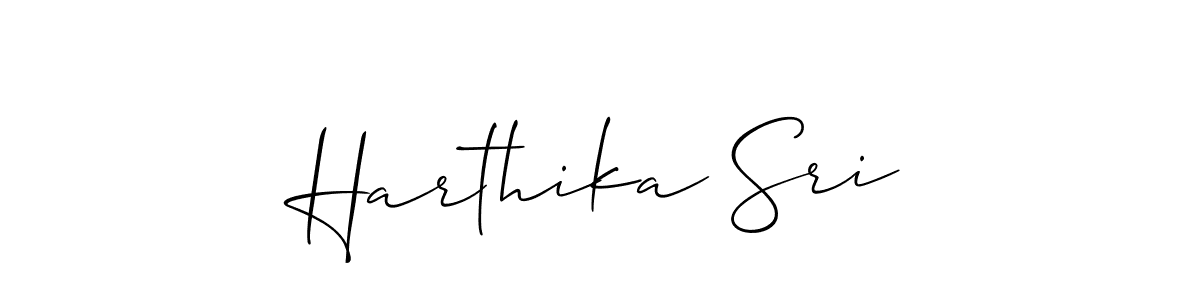 if you are searching for the best signature style for your name Harthika Sri. so please give up your signature search. here we have designed multiple signature styles  using Allison_Script. Harthika Sri signature style 2 images and pictures png
