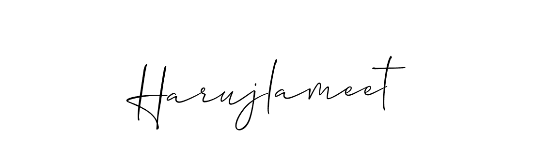 Make a short Harujlameet signature style. Manage your documents anywhere anytime using Allison_Script. Create and add eSignatures, submit forms, share and send files easily. Harujlameet signature style 2 images and pictures png