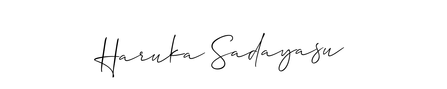 It looks lik you need a new signature style for name Haruka Sadayasu. Design unique handwritten (Allison_Script) signature with our free signature maker in just a few clicks. Haruka Sadayasu signature style 2 images and pictures png