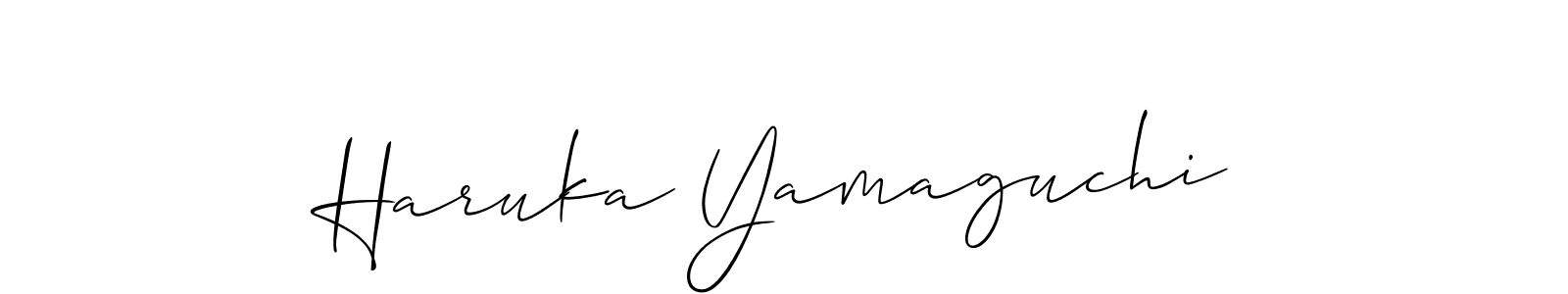 Design your own signature with our free online signature maker. With this signature software, you can create a handwritten (Allison_Script) signature for name Haruka Yamaguchi. Haruka Yamaguchi signature style 2 images and pictures png