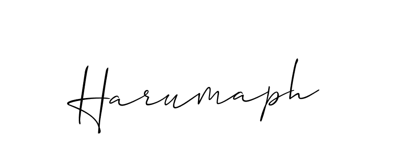 Also You can easily find your signature by using the search form. We will create Harumaph name handwritten signature images for you free of cost using Allison_Script sign style. Harumaph signature style 2 images and pictures png