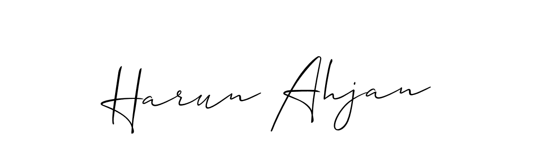 Make a beautiful signature design for name Harun Ahjan. With this signature (Allison_Script) style, you can create a handwritten signature for free. Harun Ahjan signature style 2 images and pictures png