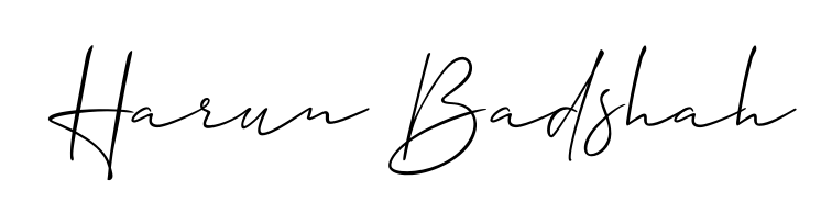 Allison_Script is a professional signature style that is perfect for those who want to add a touch of class to their signature. Get Harun Badshah name fancy signature for free. Harun Badshah signature style 2 images and pictures png