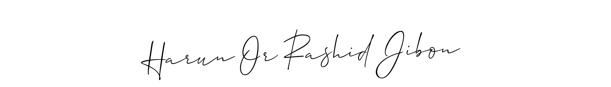 Also we have Harun Or Rashid Jibon name is the best signature style. Create professional handwritten signature collection using Allison_Script autograph style. Harun Or Rashid Jibon signature style 2 images and pictures png