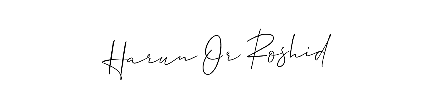 Allison_Script is a professional signature style that is perfect for those who want to add a touch of class to their signature. It is also a great choice for those who want to make their signature more unique. Get Harun Or Roshid name to fancy signature for free. Harun Or Roshid signature style 2 images and pictures png