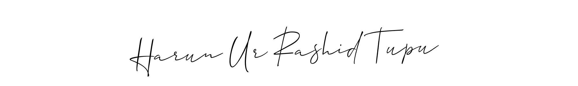 Allison_Script is a professional signature style that is perfect for those who want to add a touch of class to their signature. It is also a great choice for those who want to make their signature more unique. Get Harun Ur Rashid Tupu name to fancy signature for free. Harun Ur Rashid Tupu signature style 2 images and pictures png