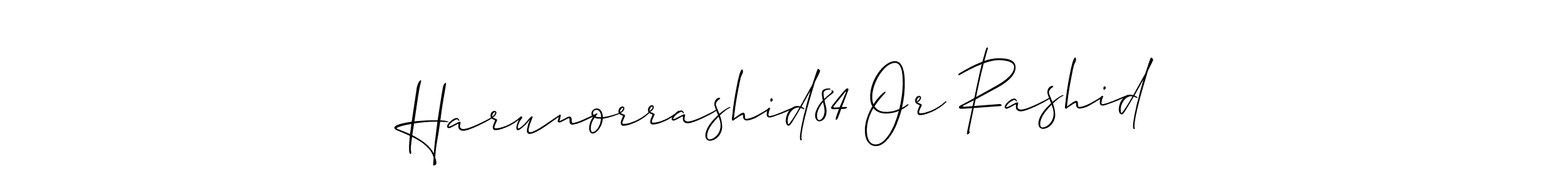 Design your own signature with our free online signature maker. With this signature software, you can create a handwritten (Allison_Script) signature for name Harunorrashid84 Or Rashid. Harunorrashid84 Or Rashid signature style 2 images and pictures png