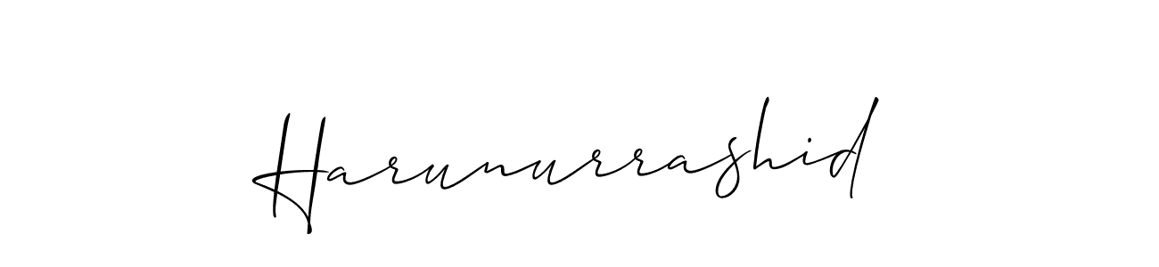 Create a beautiful signature design for name Harunurrashid. With this signature (Allison_Script) fonts, you can make a handwritten signature for free. Harunurrashid signature style 2 images and pictures png
