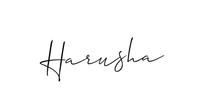 How to make Harusha name signature. Use Allison_Script style for creating short signs online. This is the latest handwritten sign. Harusha signature style 2 images and pictures png