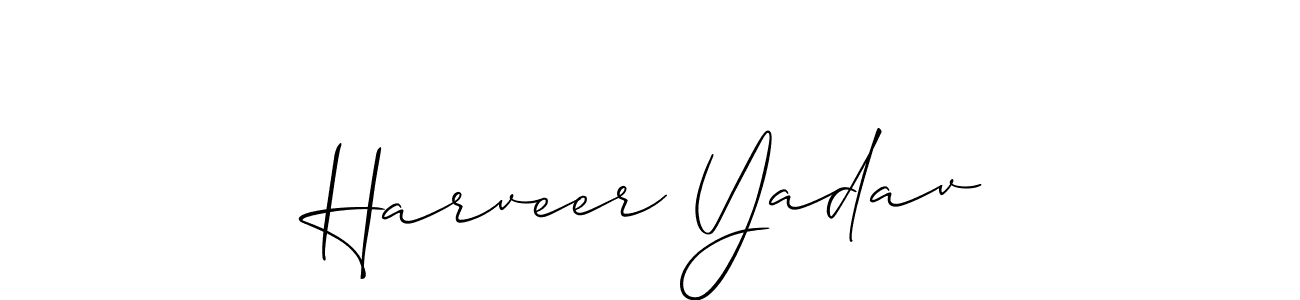How to make Harveer Yadav name signature. Use Allison_Script style for creating short signs online. This is the latest handwritten sign. Harveer Yadav signature style 2 images and pictures png
