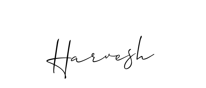 Design your own signature with our free online signature maker. With this signature software, you can create a handwritten (Allison_Script) signature for name Harvesh. Harvesh signature style 2 images and pictures png