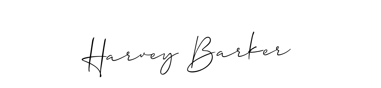 You should practise on your own different ways (Allison_Script) to write your name (Harvey Barker) in signature. don't let someone else do it for you. Harvey Barker signature style 2 images and pictures png