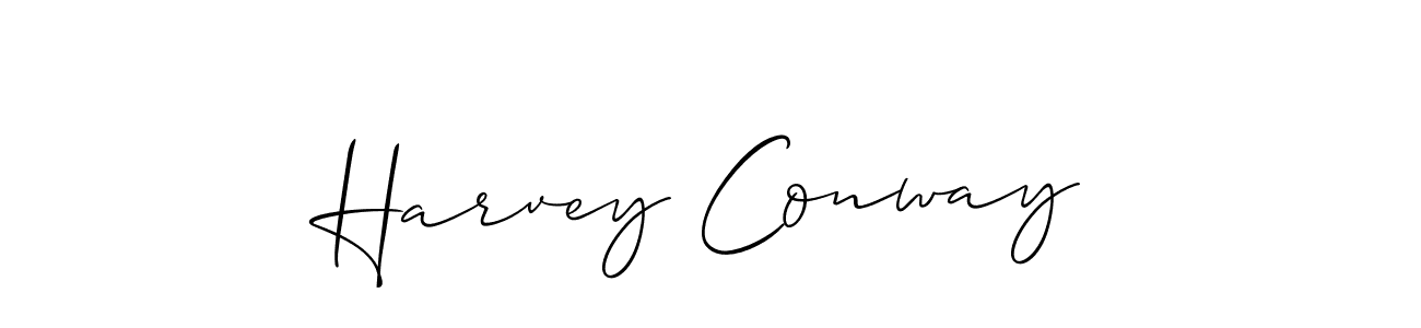 Harvey Conway stylish signature style. Best Handwritten Sign (Allison_Script) for my name. Handwritten Signature Collection Ideas for my name Harvey Conway. Harvey Conway signature style 2 images and pictures png