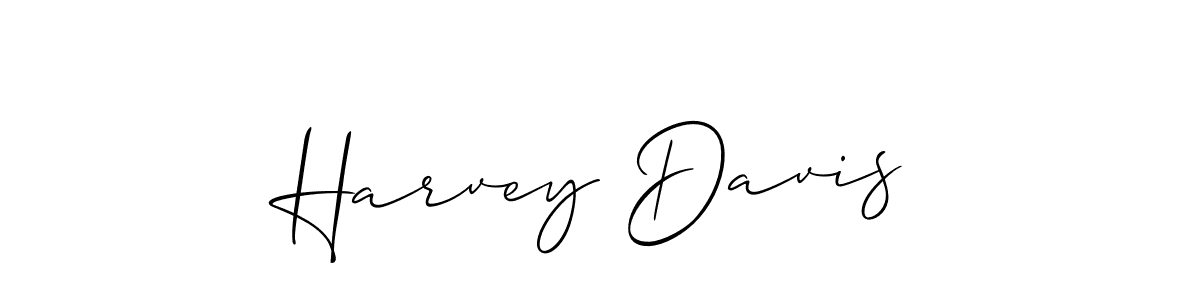 How to make Harvey Davis name signature. Use Allison_Script style for creating short signs online. This is the latest handwritten sign. Harvey Davis signature style 2 images and pictures png
