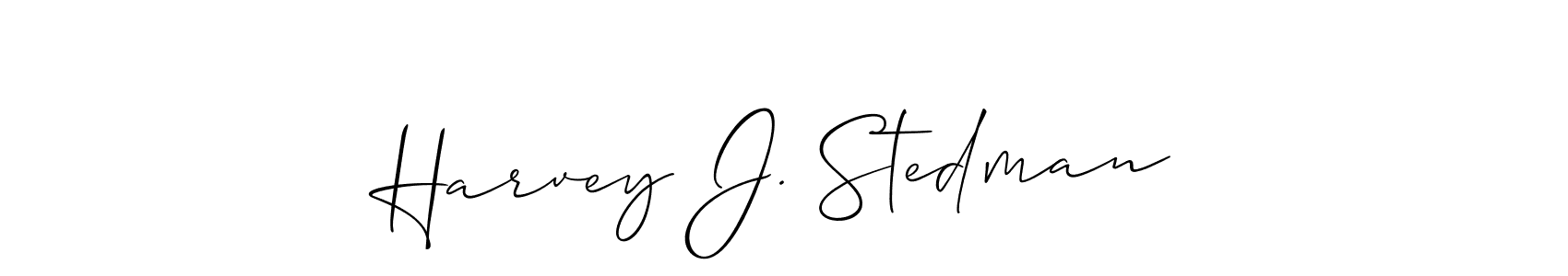 How to make Harvey J. Stedman signature? Allison_Script is a professional autograph style. Create handwritten signature for Harvey J. Stedman name. Harvey J. Stedman signature style 2 images and pictures png