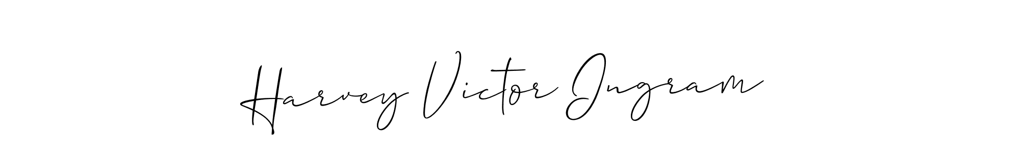 if you are searching for the best signature style for your name Harvey Victor Ingram. so please give up your signature search. here we have designed multiple signature styles  using Allison_Script. Harvey Victor Ingram signature style 2 images and pictures png