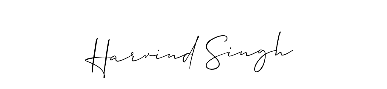 How to make Harvind Singh name signature. Use Allison_Script style for creating short signs online. This is the latest handwritten sign. Harvind Singh signature style 2 images and pictures png