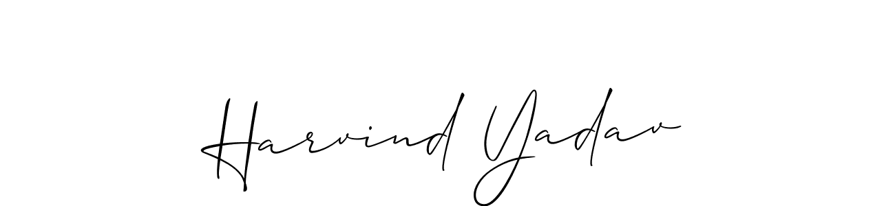 Design your own signature with our free online signature maker. With this signature software, you can create a handwritten (Allison_Script) signature for name Harvind Yadav. Harvind Yadav signature style 2 images and pictures png