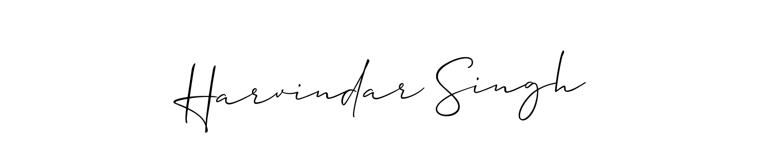 Also we have Harvindar Singh name is the best signature style. Create professional handwritten signature collection using Allison_Script autograph style. Harvindar Singh signature style 2 images and pictures png