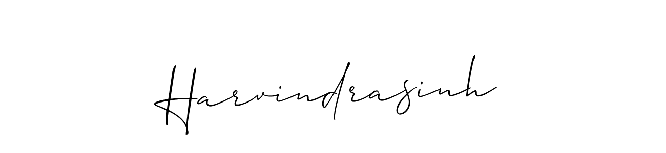 How to Draw Harvindrasinh signature style? Allison_Script is a latest design signature styles for name Harvindrasinh. Harvindrasinh signature style 2 images and pictures png