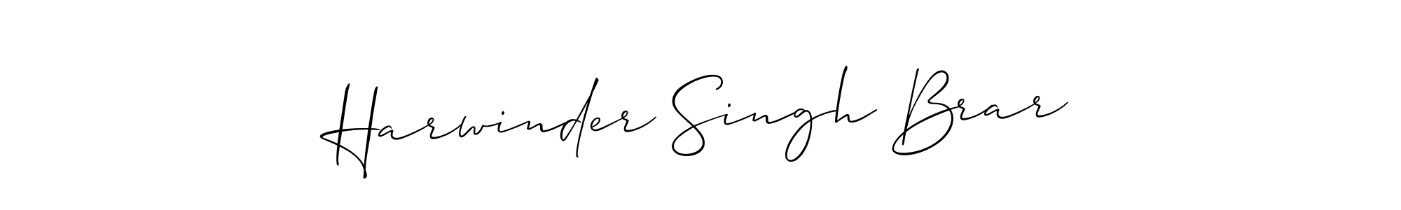 Design your own signature with our free online signature maker. With this signature software, you can create a handwritten (Allison_Script) signature for name Harwinder Singh Brar. Harwinder Singh Brar signature style 2 images and pictures png