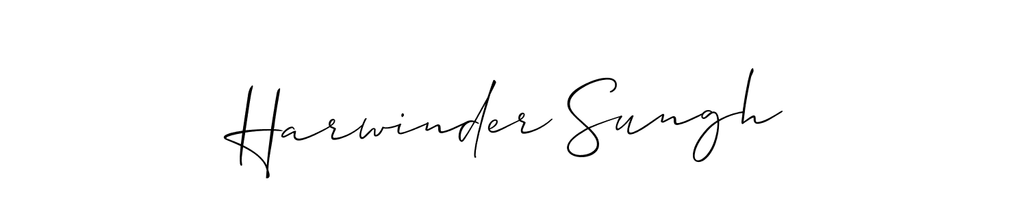 Allison_Script is a professional signature style that is perfect for those who want to add a touch of class to their signature. It is also a great choice for those who want to make their signature more unique. Get Harwinder Sungh name to fancy signature for free. Harwinder Sungh signature style 2 images and pictures png