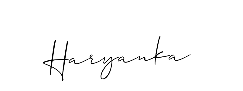 Make a beautiful signature design for name Haryanka. Use this online signature maker to create a handwritten signature for free. Haryanka signature style 2 images and pictures png