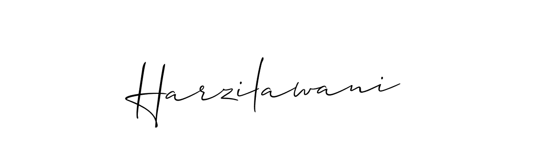 Use a signature maker to create a handwritten signature online. With this signature software, you can design (Allison_Script) your own signature for name Harzilawani. Harzilawani signature style 2 images and pictures png