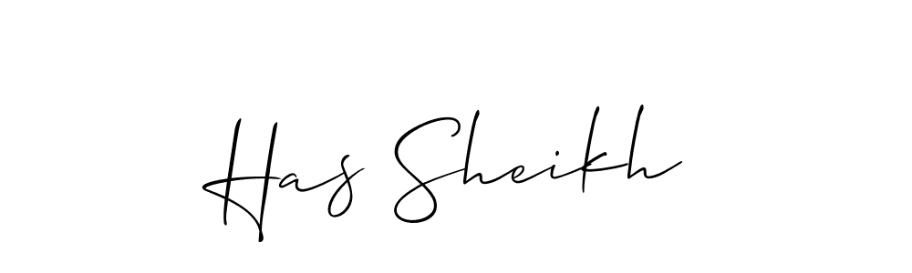 Design your own signature with our free online signature maker. With this signature software, you can create a handwritten (Allison_Script) signature for name Has Sheikh. Has Sheikh signature style 2 images and pictures png