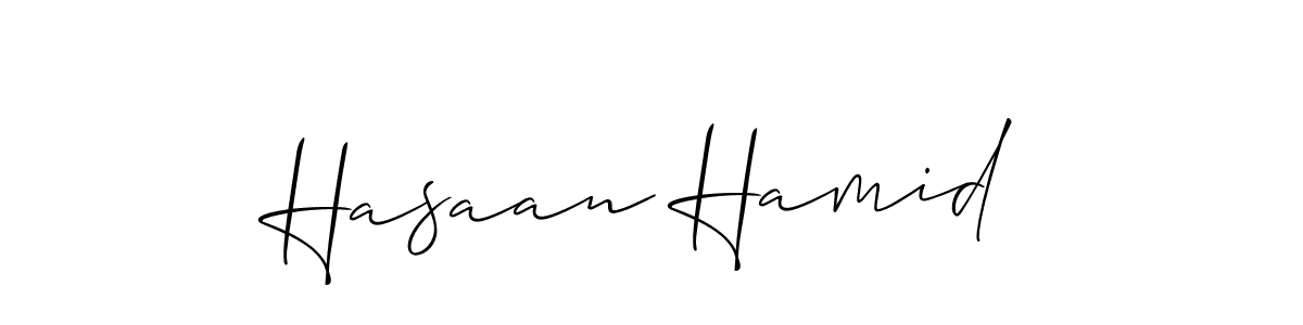 Also You can easily find your signature by using the search form. We will create Hasaan Hamid name handwritten signature images for you free of cost using Allison_Script sign style. Hasaan Hamid signature style 2 images and pictures png