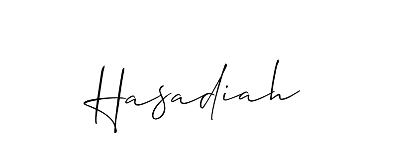 Check out images of Autograph of Hasadiah name. Actor Hasadiah Signature Style. Allison_Script is a professional sign style online. Hasadiah signature style 2 images and pictures png
