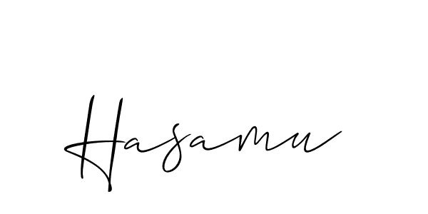 How to make Hasamu name signature. Use Allison_Script style for creating short signs online. This is the latest handwritten sign. Hasamu signature style 2 images and pictures png