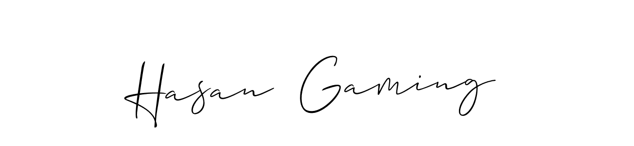 if you are searching for the best signature style for your name Hasan  Gaming. so please give up your signature search. here we have designed multiple signature styles  using Allison_Script. Hasan  Gaming signature style 2 images and pictures png