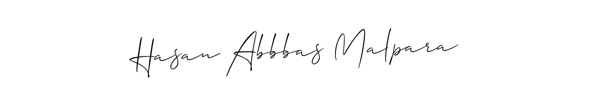 How to Draw Hasan Abbbas Malpara signature style? Allison_Script is a latest design signature styles for name Hasan Abbbas Malpara. Hasan Abbbas Malpara signature style 2 images and pictures png