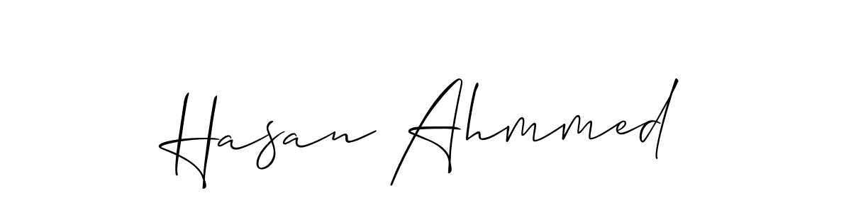 Make a short Hasan Ahmmed signature style. Manage your documents anywhere anytime using Allison_Script. Create and add eSignatures, submit forms, share and send files easily. Hasan Ahmmed signature style 2 images and pictures png