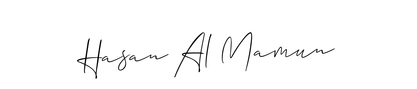 How to make Hasan Al Mamun name signature. Use Allison_Script style for creating short signs online. This is the latest handwritten sign. Hasan Al Mamun signature style 2 images and pictures png