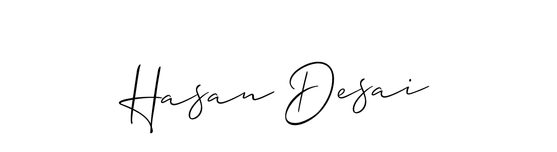 if you are searching for the best signature style for your name Hasan Desai. so please give up your signature search. here we have designed multiple signature styles  using Allison_Script. Hasan Desai signature style 2 images and pictures png