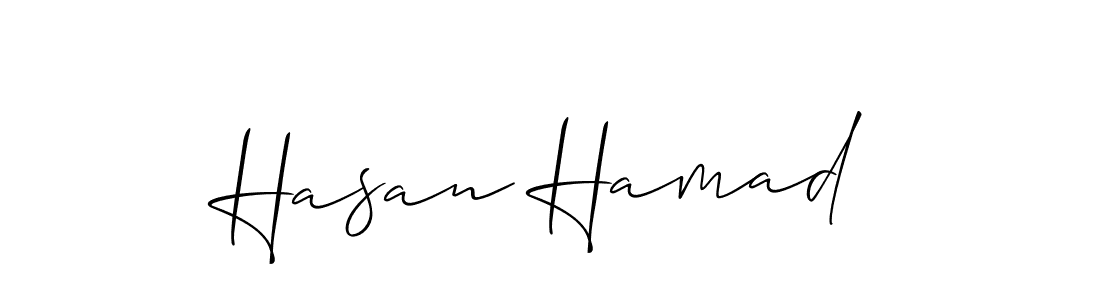 if you are searching for the best signature style for your name Hasan Hamad. so please give up your signature search. here we have designed multiple signature styles  using Allison_Script. Hasan Hamad signature style 2 images and pictures png