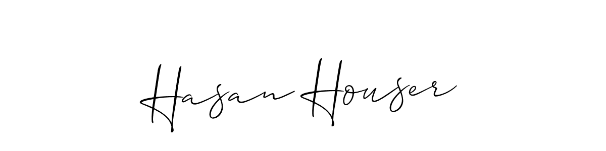 Similarly Allison_Script is the best handwritten signature design. Signature creator online .You can use it as an online autograph creator for name Hasan Houser. Hasan Houser signature style 2 images and pictures png