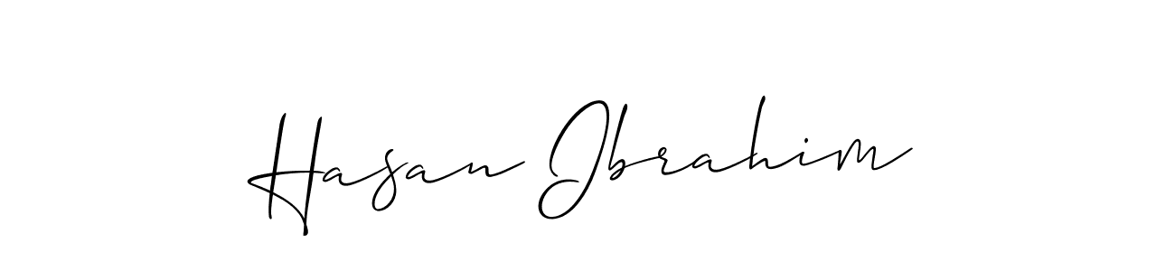 The best way (Allison_Script) to make a short signature is to pick only two or three words in your name. The name Hasan Ibrahim include a total of six letters. For converting this name. Hasan Ibrahim signature style 2 images and pictures png