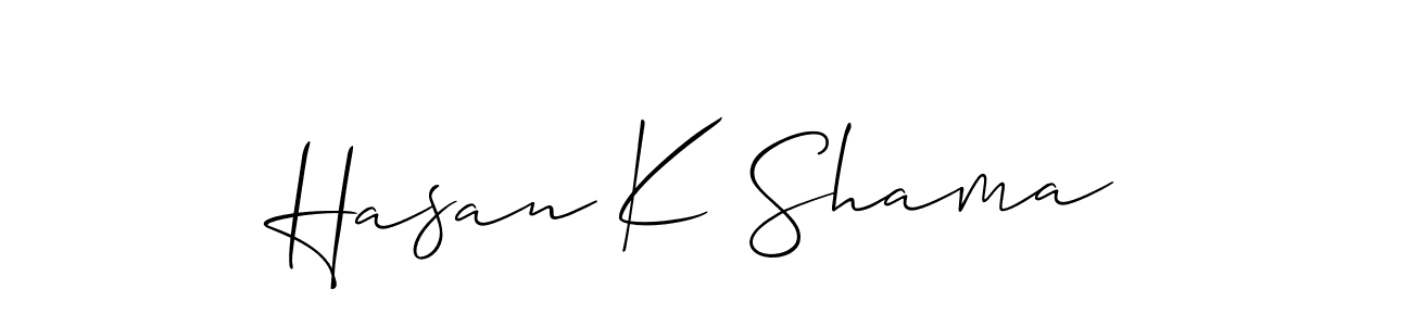 This is the best signature style for the Hasan K Shama name. Also you like these signature font (Allison_Script). Mix name signature. Hasan K Shama signature style 2 images and pictures png