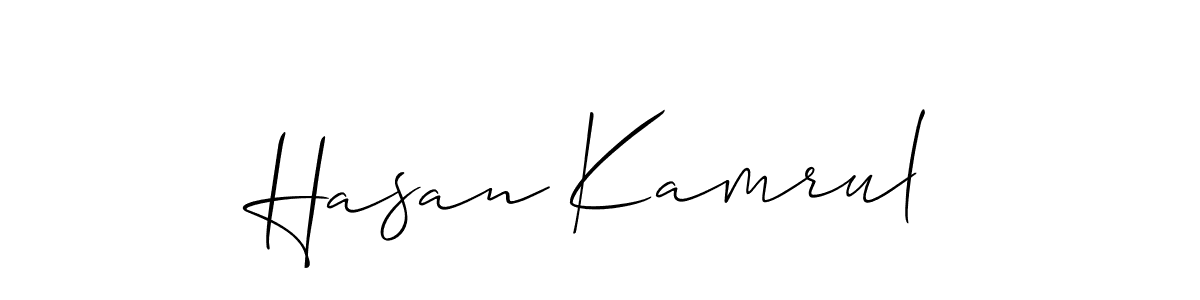 Use a signature maker to create a handwritten signature online. With this signature software, you can design (Allison_Script) your own signature for name Hasan Kamrul. Hasan Kamrul signature style 2 images and pictures png