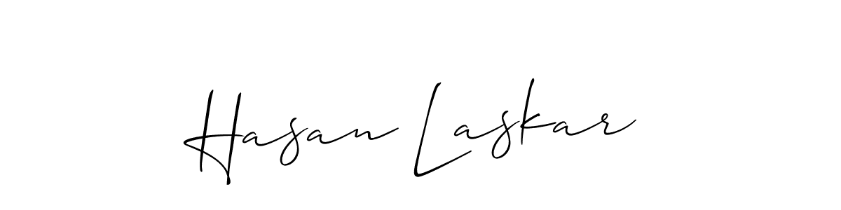 Use a signature maker to create a handwritten signature online. With this signature software, you can design (Allison_Script) your own signature for name Hasan Laskar. Hasan Laskar signature style 2 images and pictures png