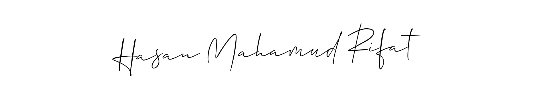 Create a beautiful signature design for name Hasan Mahamud Rifat. With this signature (Allison_Script) fonts, you can make a handwritten signature for free. Hasan Mahamud Rifat signature style 2 images and pictures png