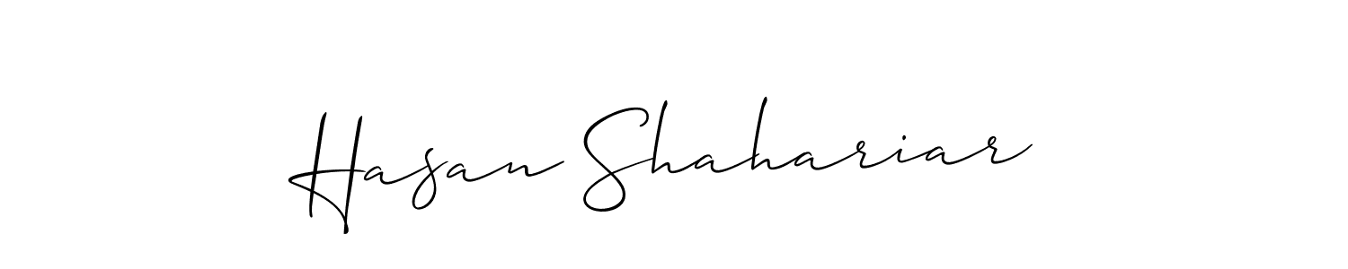 if you are searching for the best signature style for your name Hasan Shahariar. so please give up your signature search. here we have designed multiple signature styles  using Allison_Script. Hasan Shahariar signature style 2 images and pictures png