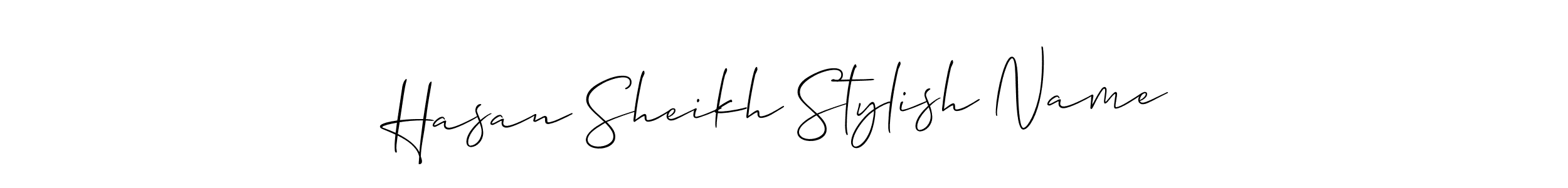 How to Draw Hasan Sheikh Stylish Name signature style? Allison_Script is a latest design signature styles for name Hasan Sheikh Stylish Name. Hasan Sheikh Stylish Name signature style 2 images and pictures png