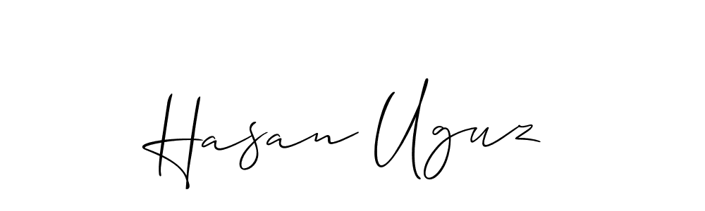 How to make Hasan Uguz signature? Allison_Script is a professional autograph style. Create handwritten signature for Hasan Uguz name. Hasan Uguz signature style 2 images and pictures png