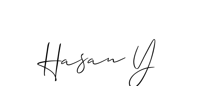 Make a beautiful signature design for name Hasan Y. Use this online signature maker to create a handwritten signature for free. Hasan Y signature style 2 images and pictures png