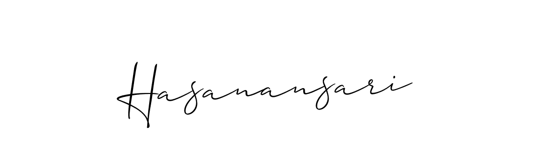 Make a short Hasanansari signature style. Manage your documents anywhere anytime using Allison_Script. Create and add eSignatures, submit forms, share and send files easily. Hasanansari signature style 2 images and pictures png